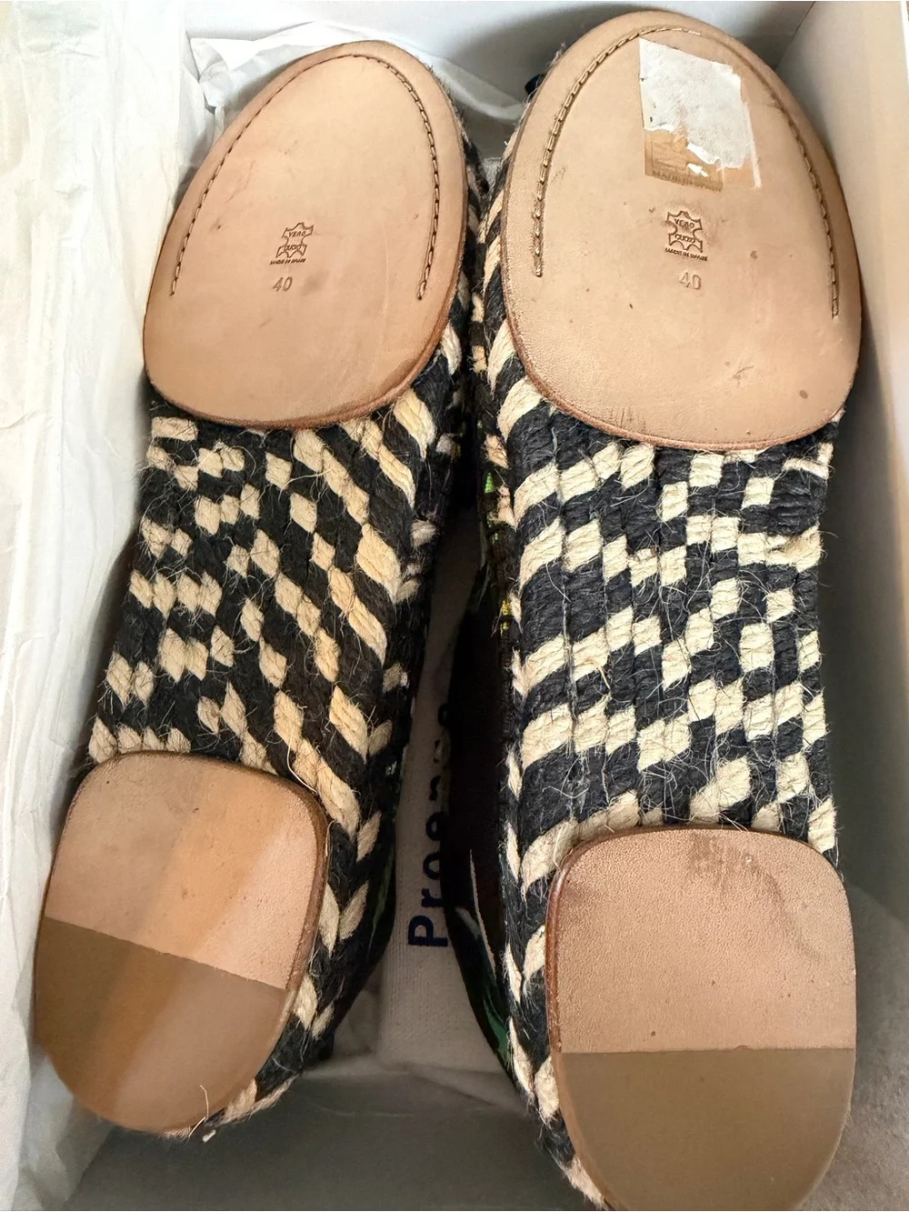 Proenza Schouler Black Floral Espadrille Slip-On – tropical green/yellow print